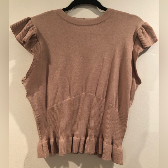 And Now This Sweaters - NWT - Short sleeve sweater. Flutter Sleeve Peplum Sweater